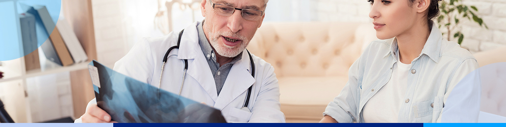 Doctor discussing medical results